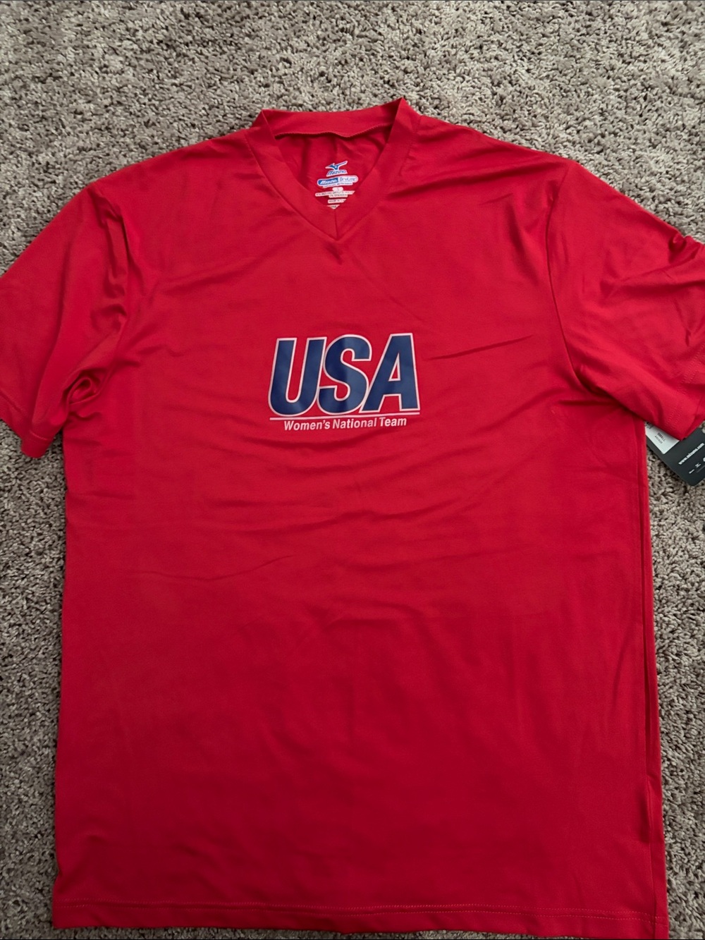 Mizuno Red USA Graphic Short Sleeve Tee